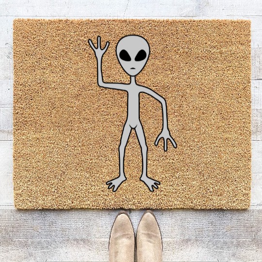 Science fiction alien waves Coir Doormats