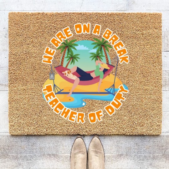 Lady Teacher On Break Coir Doormats