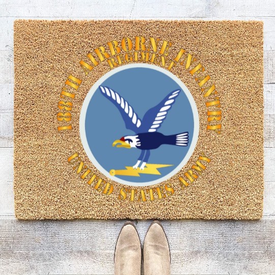 Army 188th Airborne Infantry Regiment SSI X 300 Coir Doormats