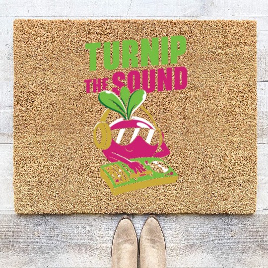 Music Turnip Party Music Lover Vegetable Coir Doormats
