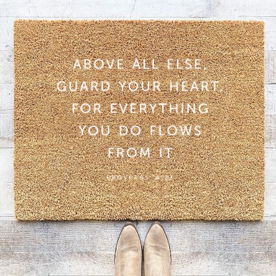 Above All Else, Guard Your Heart - Religious Coir Doormats