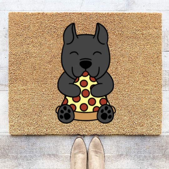Cane Corso Pizza Lover Coir Doormats