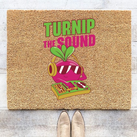 Music Turnip Party Music Lover Vegetable Coir Doormats