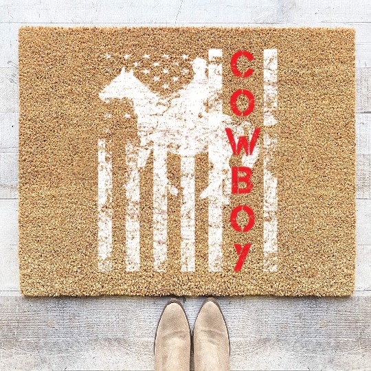 Cowboy For People Who Love Horses Coir Doormats