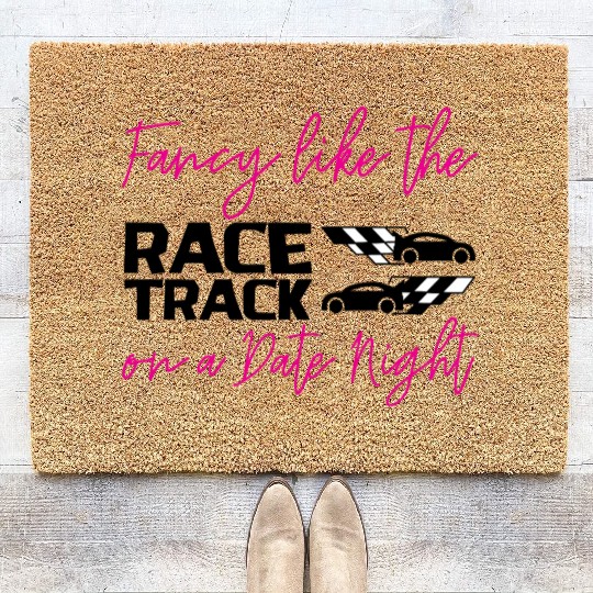 Fancy Like The Race Track On A Date Night 2 Coir Doormats