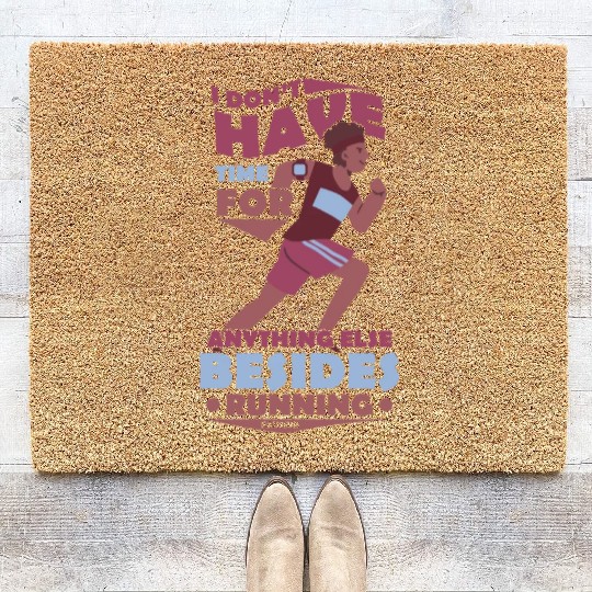 Run jogging sport race training gift Coir Doormats