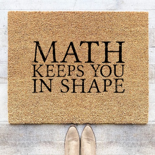 Math Keeps You In Shape 3 Coir Doormats