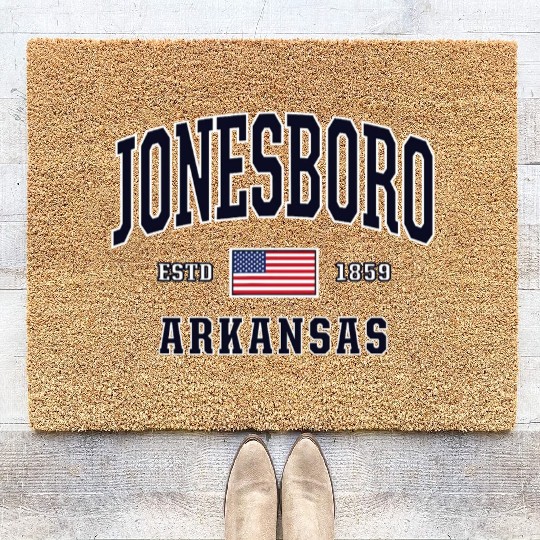 USA FLAG Stars Stripes Jonesboro Arkansas Coir Doormats