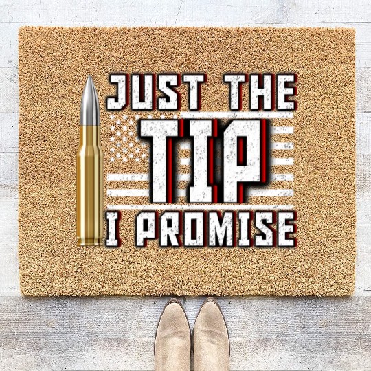 USA American Flag 4th July Bullet Stars Stripes Coir Doormats