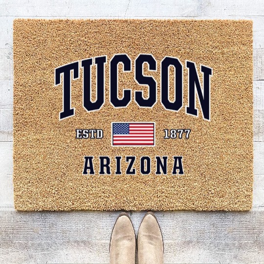USA FLAG Stars Stripes Tucson Arizonna Coir Doormats