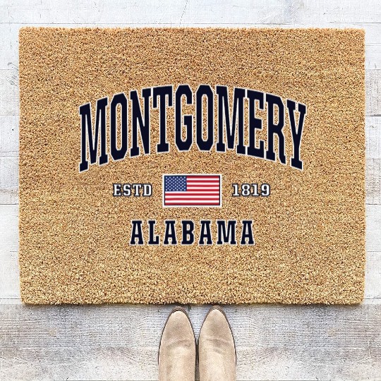 USA FLAG Stars Stripes Montgomery Albm Coir Doormats