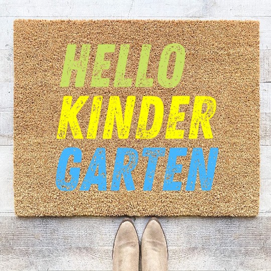 Hello Kindergarten Teacher back to school Coir Doormats