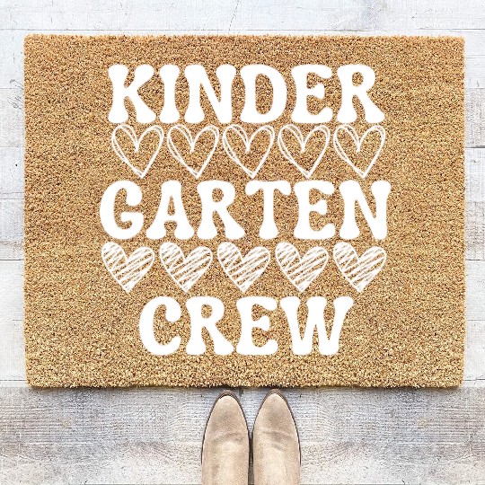 Kindergarten Crew Kinder Squad Gift For Teachers Coir Doormats