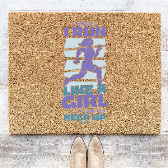 Run jogging sport race training gift Coir Doormats