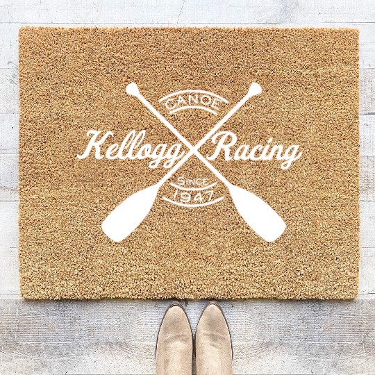 Kellogg Canoe Racing -WHITE Coir Doormats
