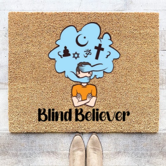 Atheist Atheism Anti Religion Securalism God Sucks Coir Doormats