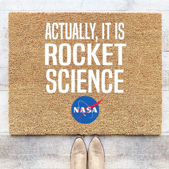 Actually It Is Rocket Science Graphic Coir Doormats NASA