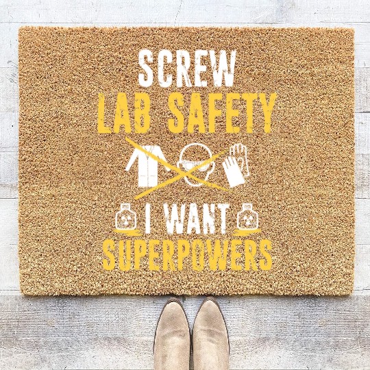 Biology Screw Lab Safety Biologist Chemist Science Coir Doormats