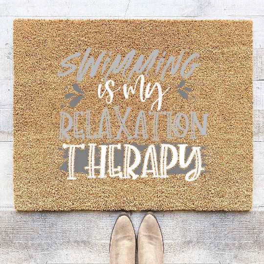 Swimmer Gifts Swimming is My Relaxation Therapy Coir Doormats