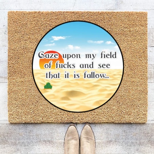 No Fucks Given I Dont Care Fuck Off No F*cks Cacti Coir Doormats