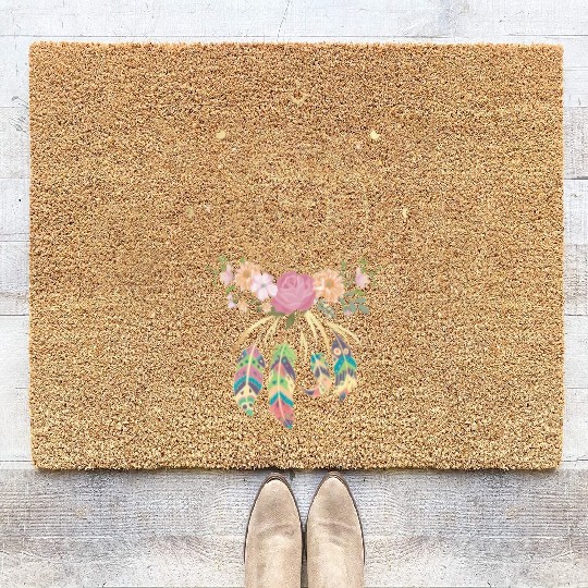 Beautiful Dreamcatcher Sun Moon Flowers Coir Doormats