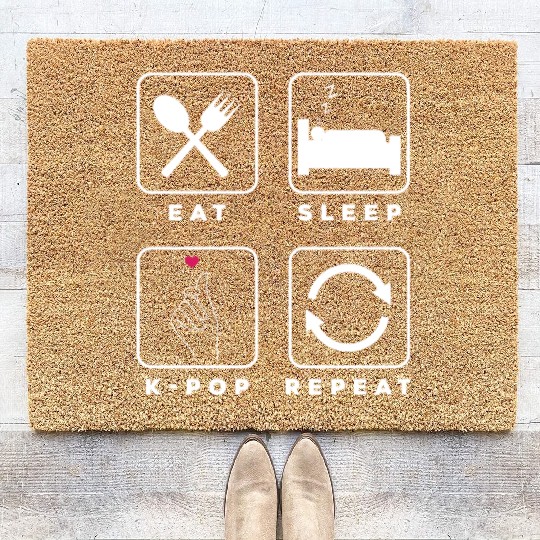 K-Pop K-Drama Korean Pop Music Coir Doormats