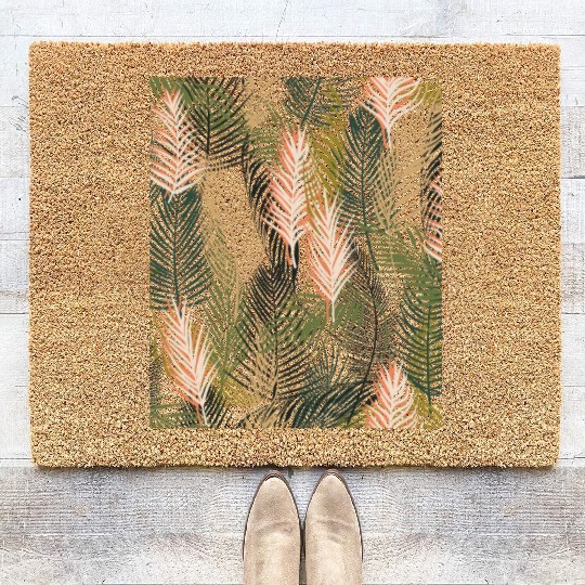 Tropical Leaves Coir Doormats