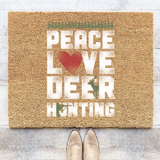 Buck Deer Hunting Hunter Vintage Coir Doormats
