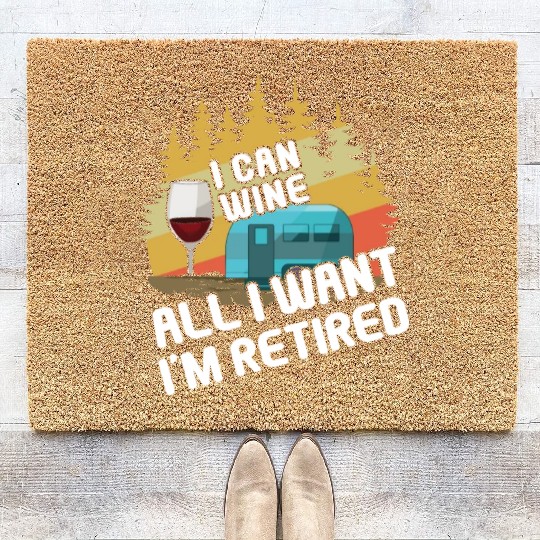 Wine Adventure Vacation Glamp Go Camping Coir Doormats