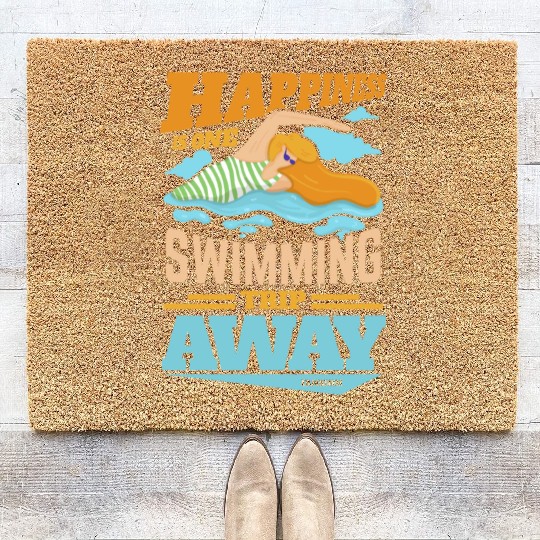 Swimming lifeguard swimming course outdoor pool gi Coir Doormats