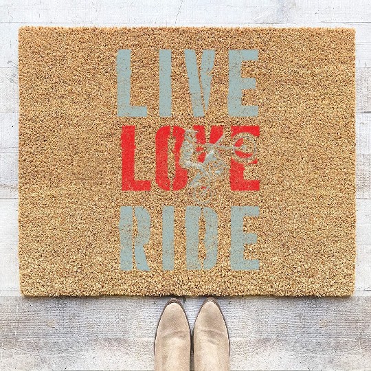 Biker Hard Rock Racing Motocross Coir Doormats