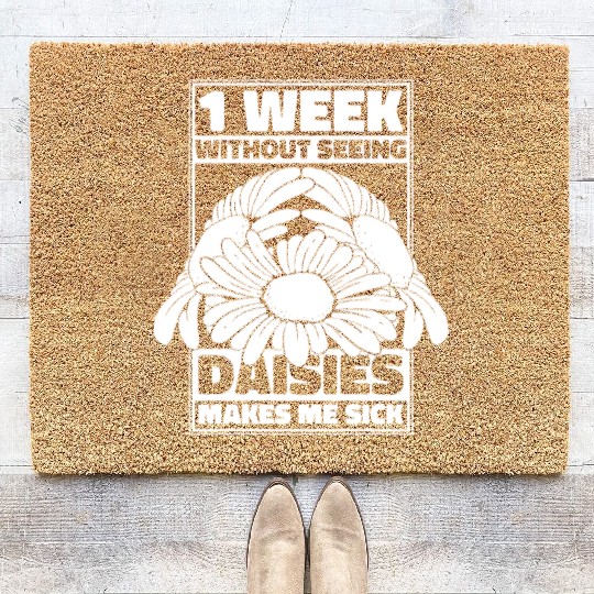 Daisy Garden Gardening Gardener Coir Doormats