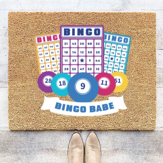 Bingo Card Game Grandma Bingo Player Bingo Cards Coir Doormats