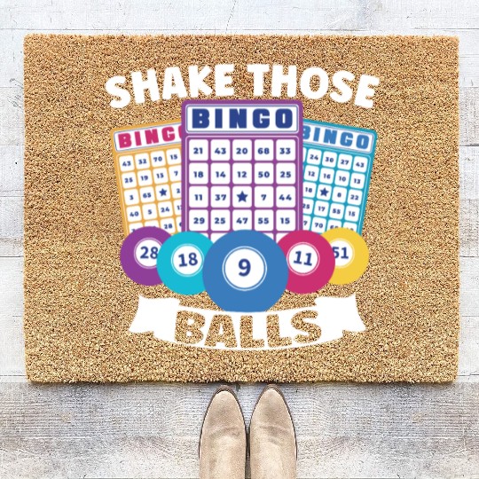 Bingo Card Game Grandma Bingo Player Bingo Cards Coir Doormats