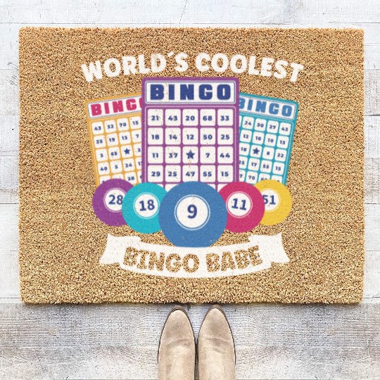 Bingo Card Game Grandma Bingo Player Bingo Cards Coir Doormats