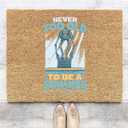 Swimming lifeguard swimming course outdoor pool gi Coir Doormats