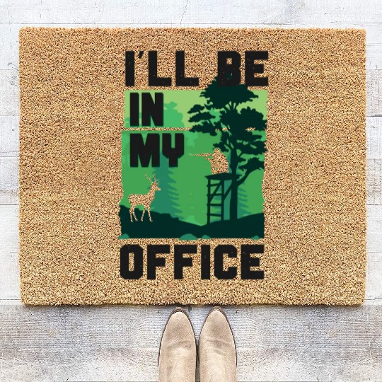 Buck Deer Hunting Hunter Vintage Coir Doormats