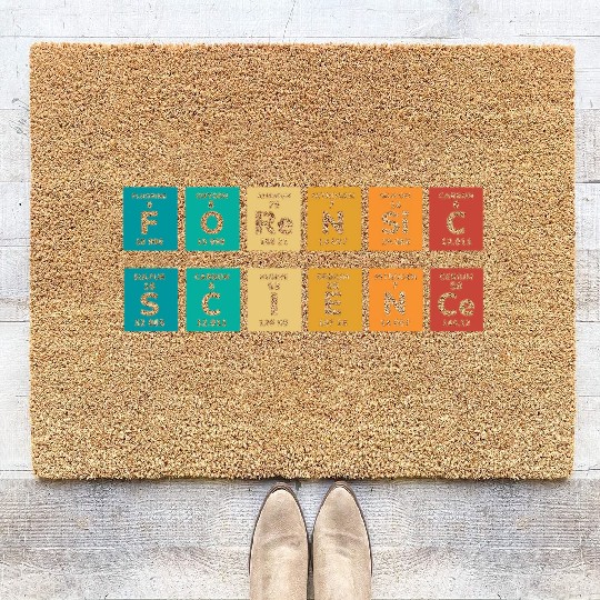Forensic Science Periodic Table Coir Doormats