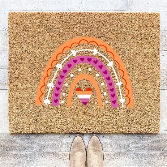 LGBT Pride Month Lesbian Pride Rainbow Coir Doormats