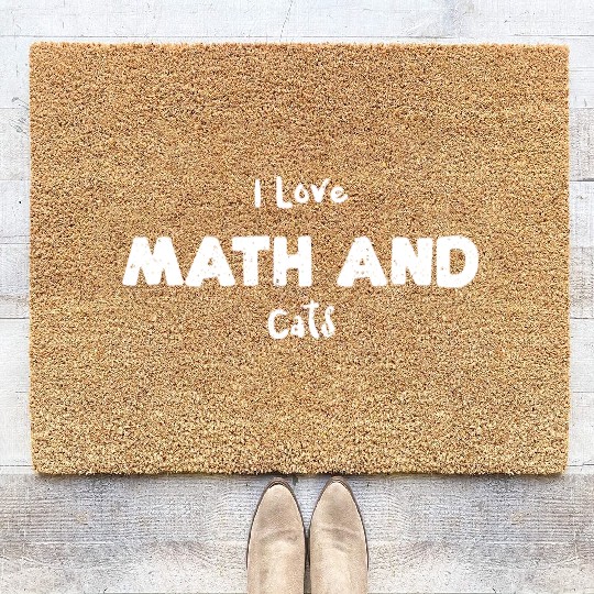 I Love Math And Cats - Math Coir Doormats