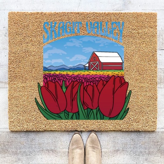 Skagit Valley Tulips Skagit Valley Tulips gift ins Coir Doormats