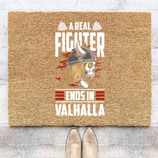 Odin Norse Runes Mythology Hammer Valhalla God Coir Doormats