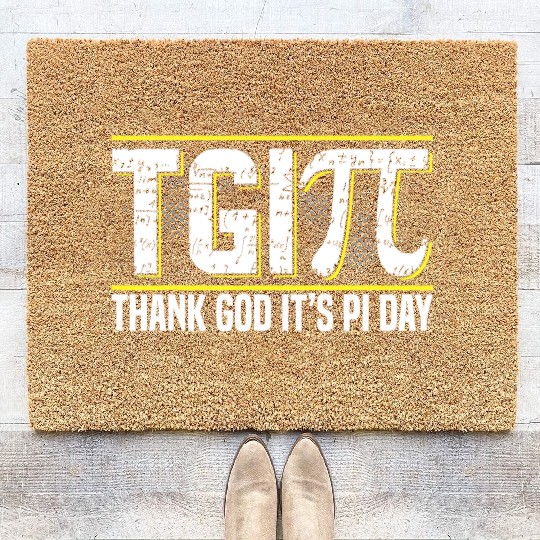 Happy PI Day 3 14 Pi Day Celebration Thank God It Coir Doormats