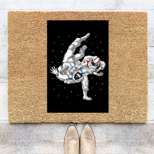 Astronauts Jiu-Jitsu Wrestling Coir Doormats