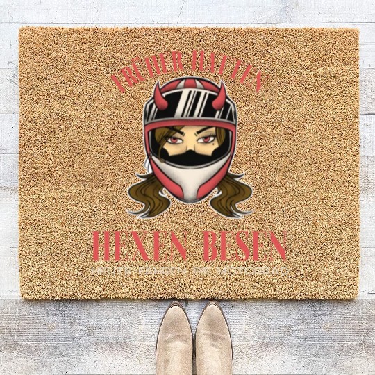 Witches Used To Have Broomsticks Motorbike Lady Coir Doormats