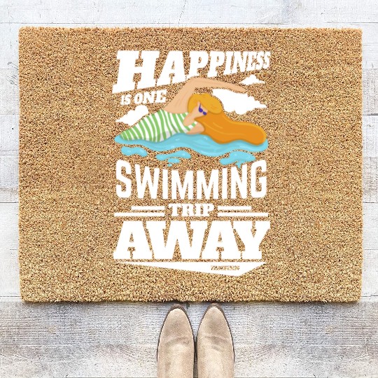 Swimming lifeguard swimming course outdoor pool gi Coir Doormats