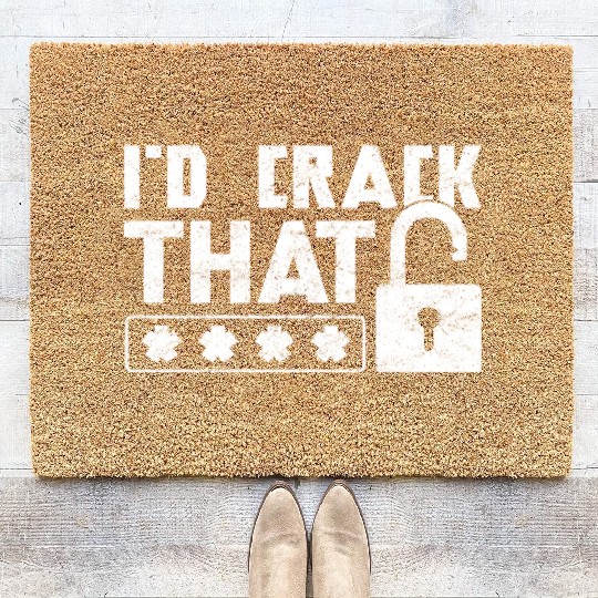 Password Hacker Cyber Security Coir Doormats