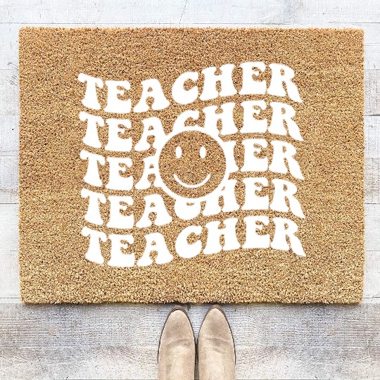 Teacher,Kindergarten Teacher Lovely Teacher Elemen Coir Doormats