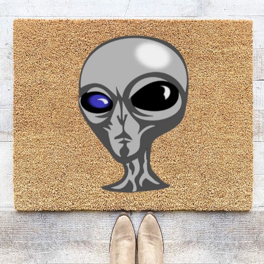 Roswell New Mexico Grey Alien Coir Doormats