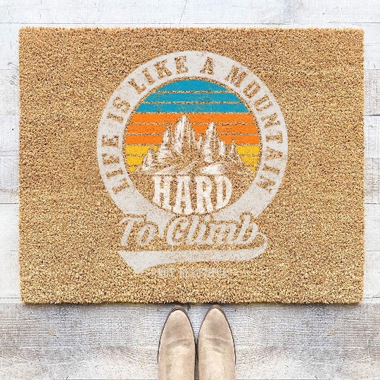Mountains Nature Rock Climbing Coir Doormats